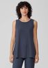 Silk Georgette Crepe Ballet Neck Tank