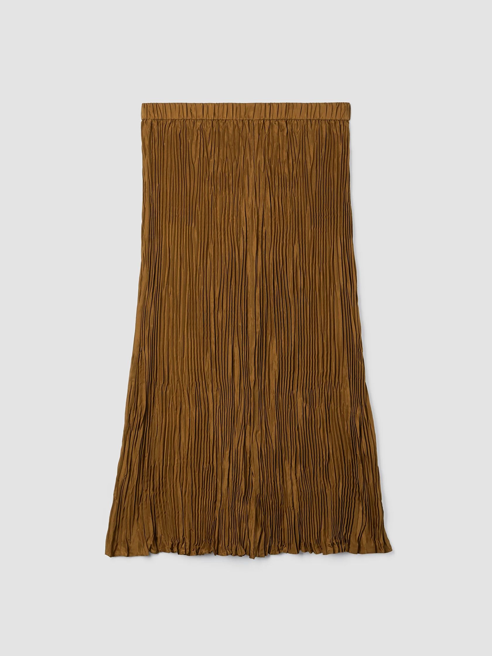 Crushed Silk Maxi Skirt