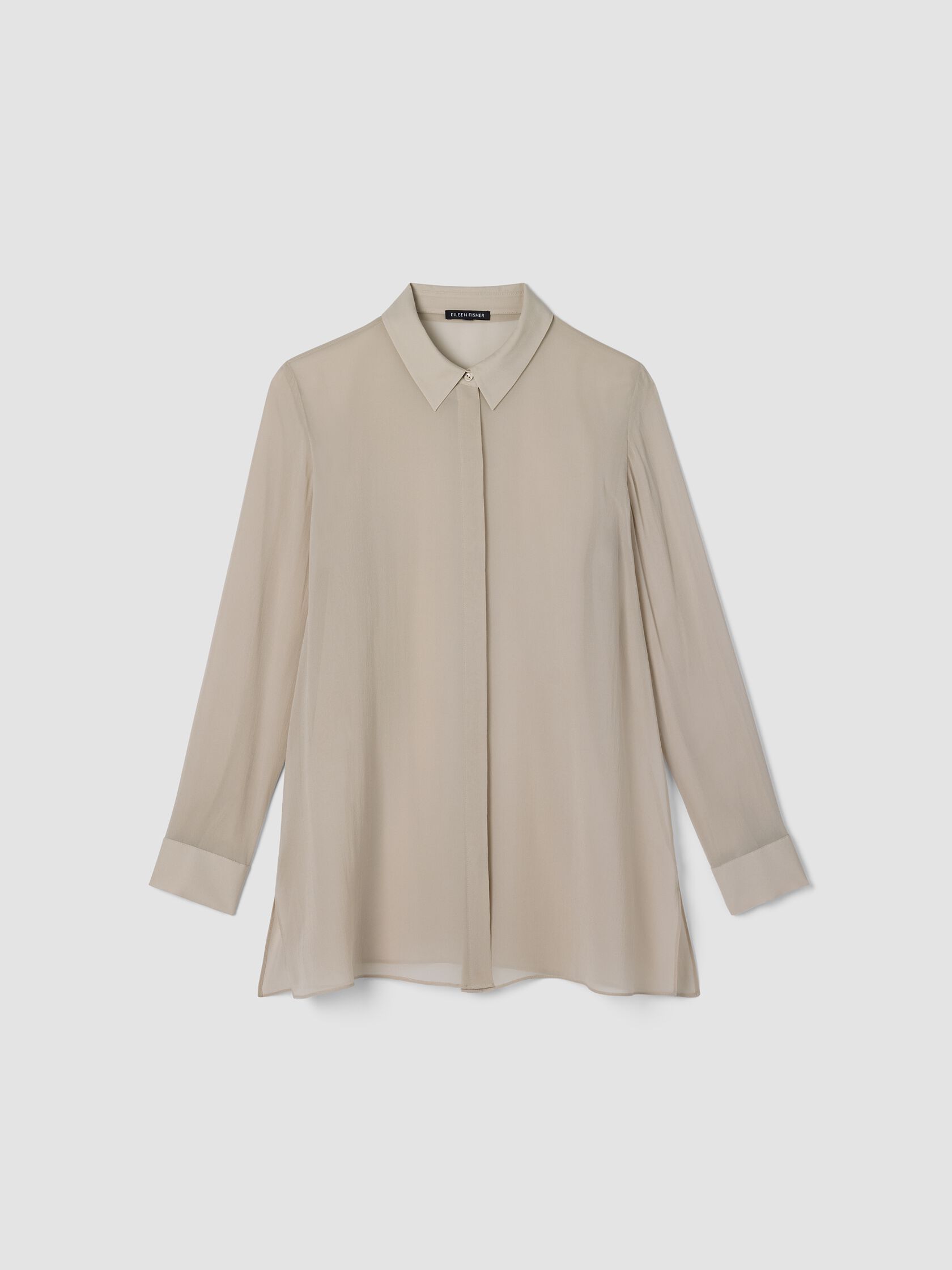 Sheer Silk Georgette&nbsp;Classic Collar Shirt