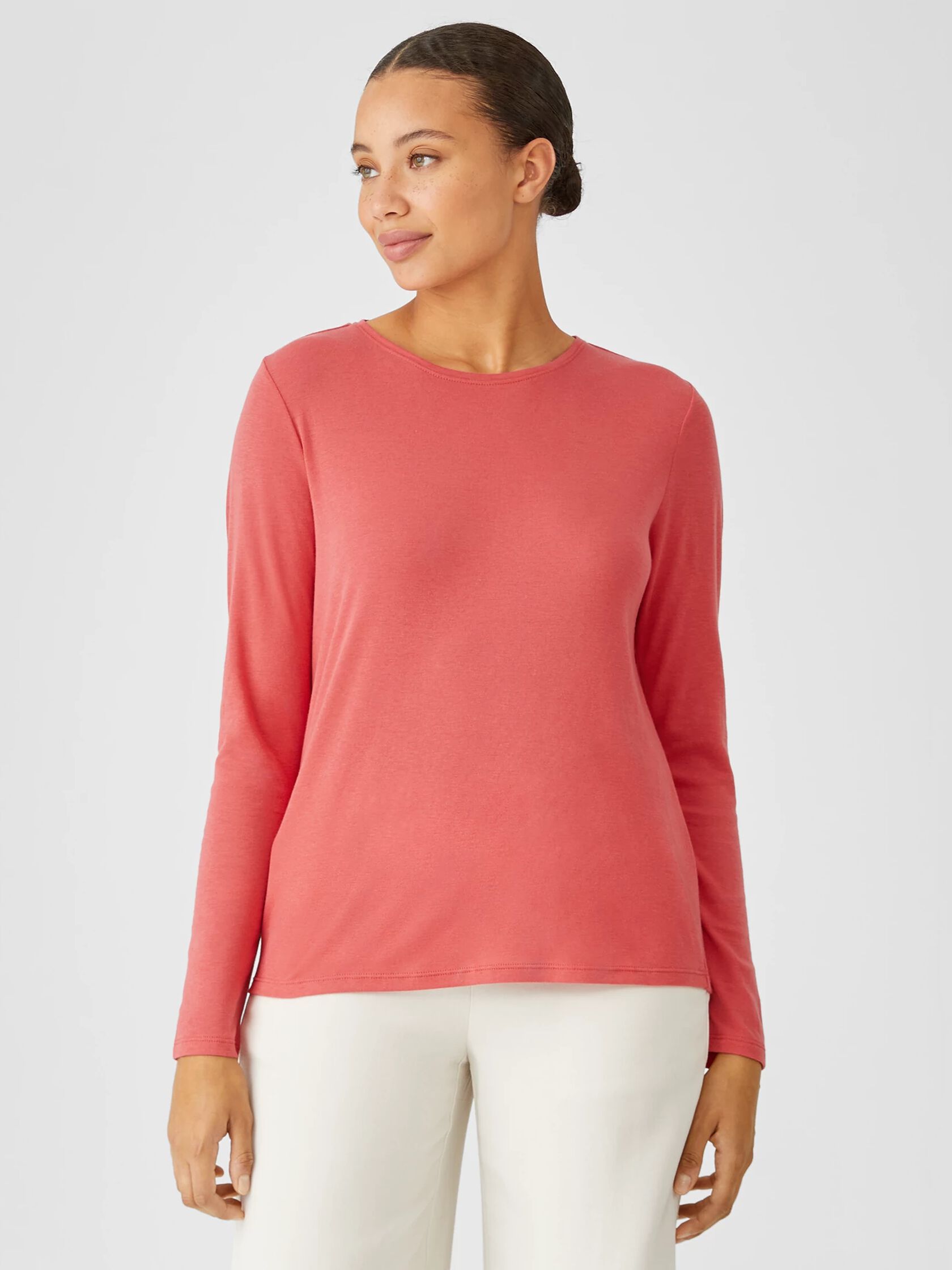 Ribbed Organic Pima Cotton Blend Top