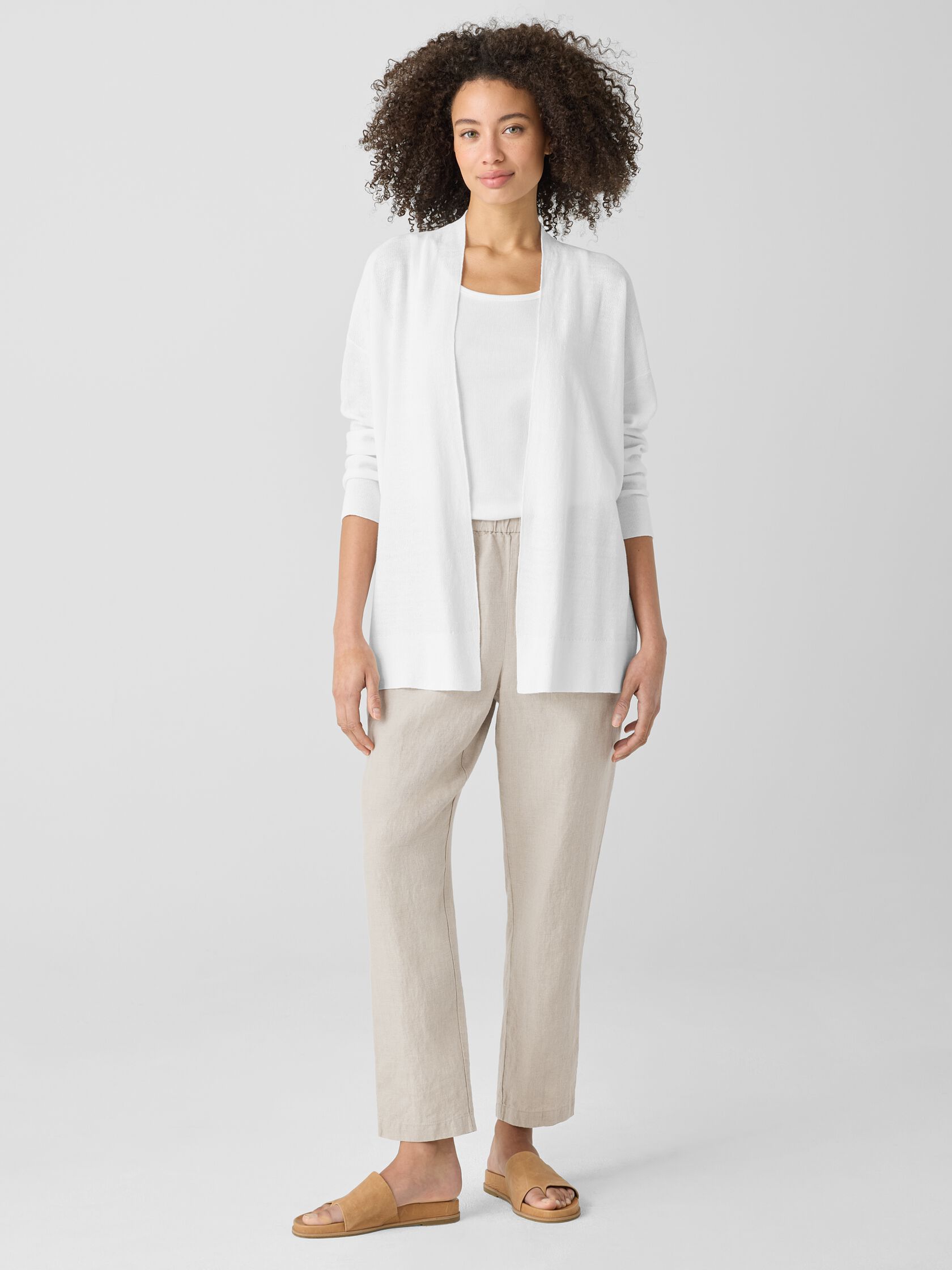 Organic Linen Cotton Long Cardigan