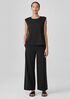 Pima Cotton Stretch Jersey Wide-Leg Pant With Pockets