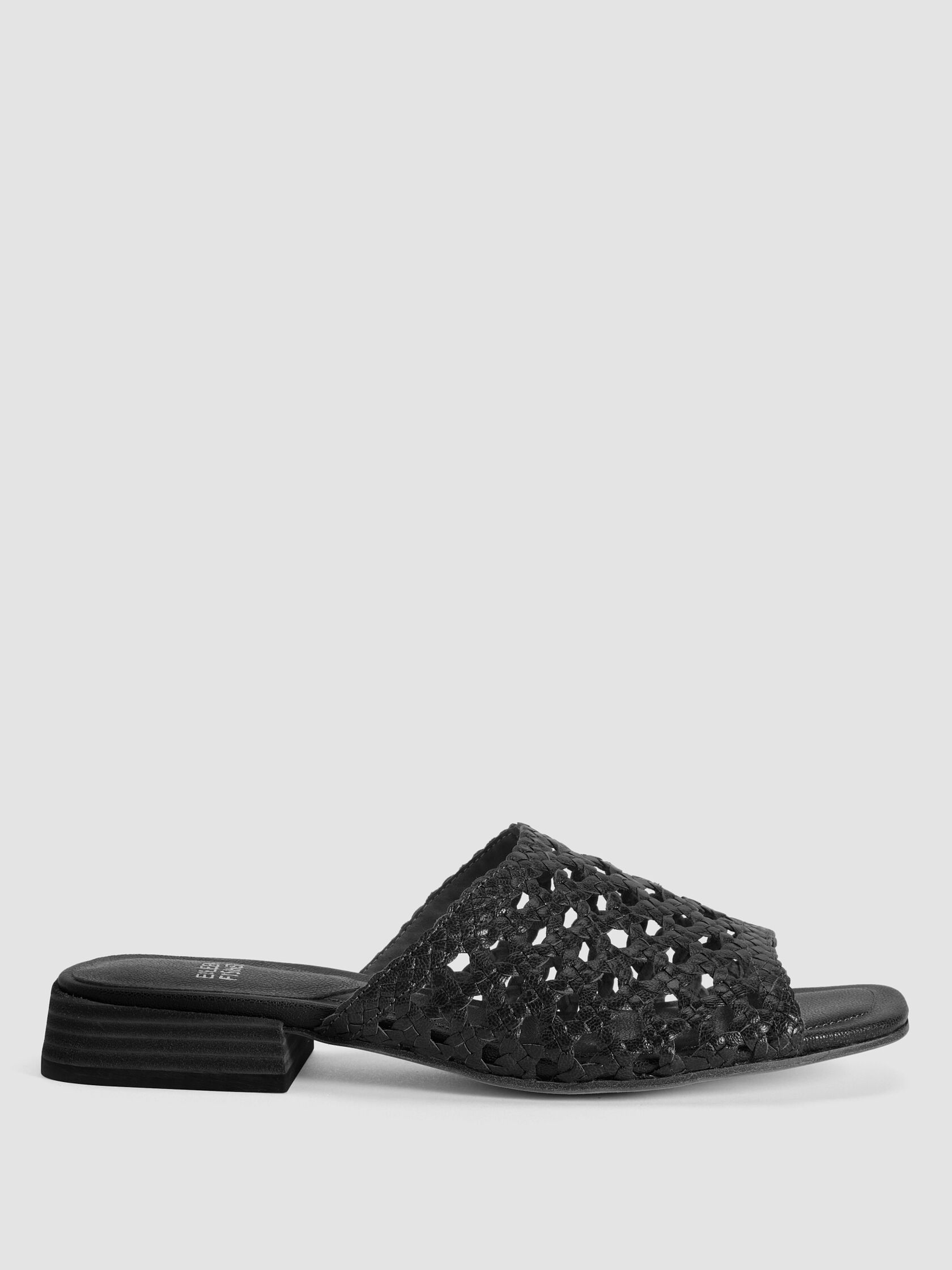 Folie Woven Leather Slide Sandal