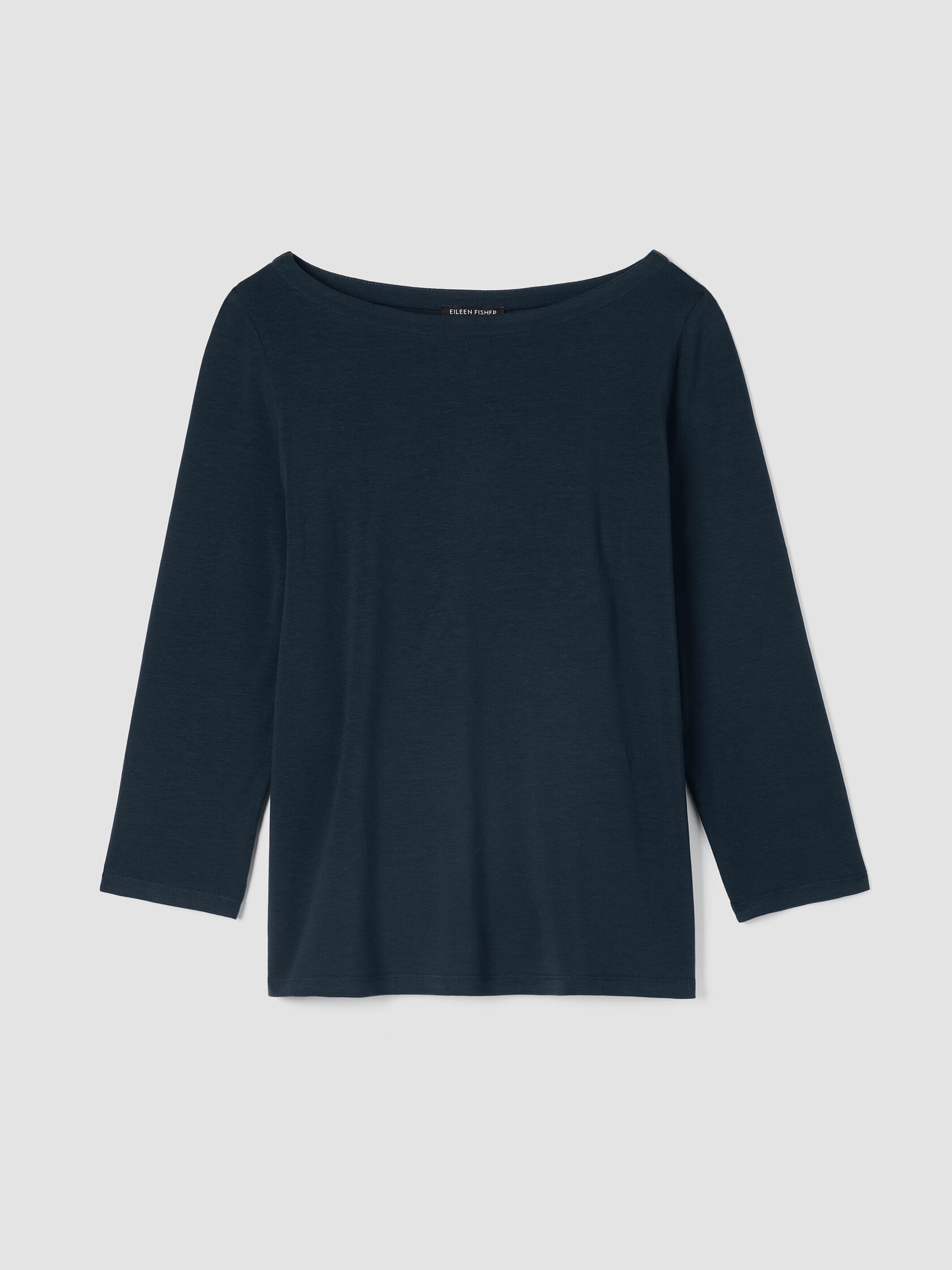 Fine Jersey Bateau Neck Top