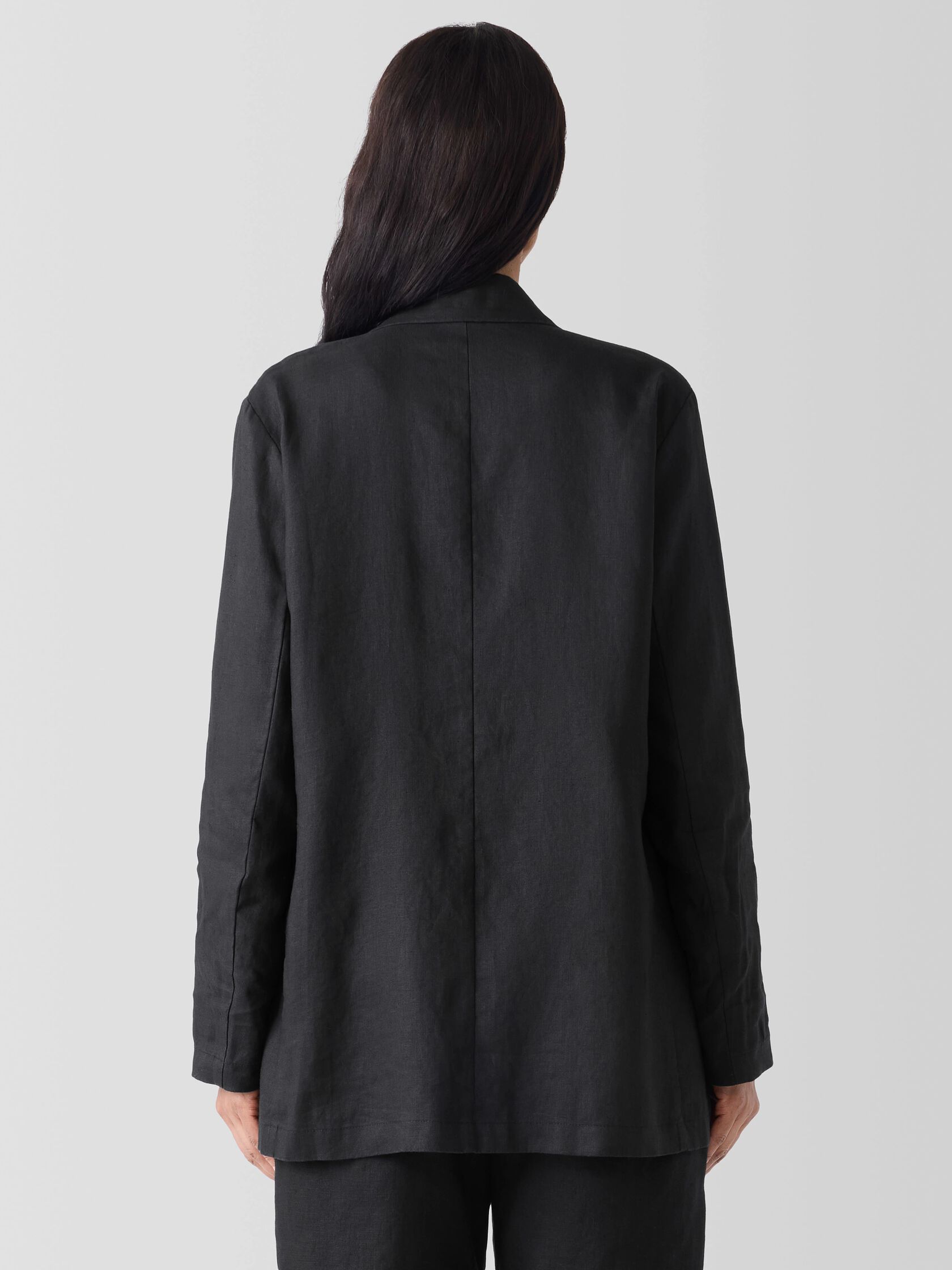 Organic Linen Long Blazer
