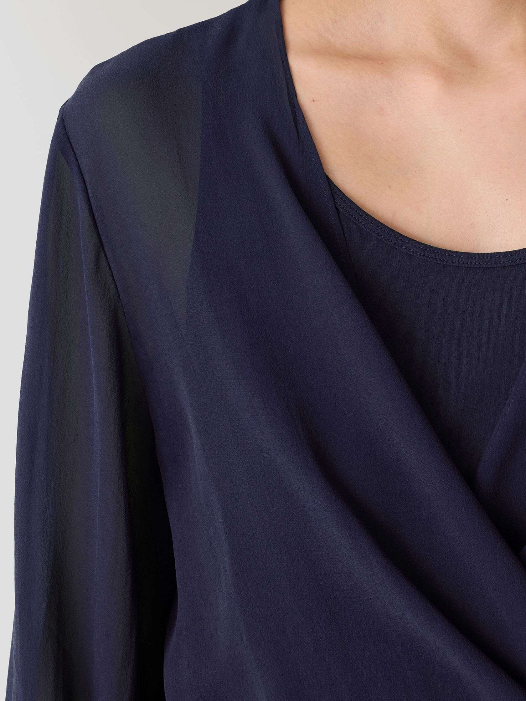 Sheer Silk Georgette Tie Jacket