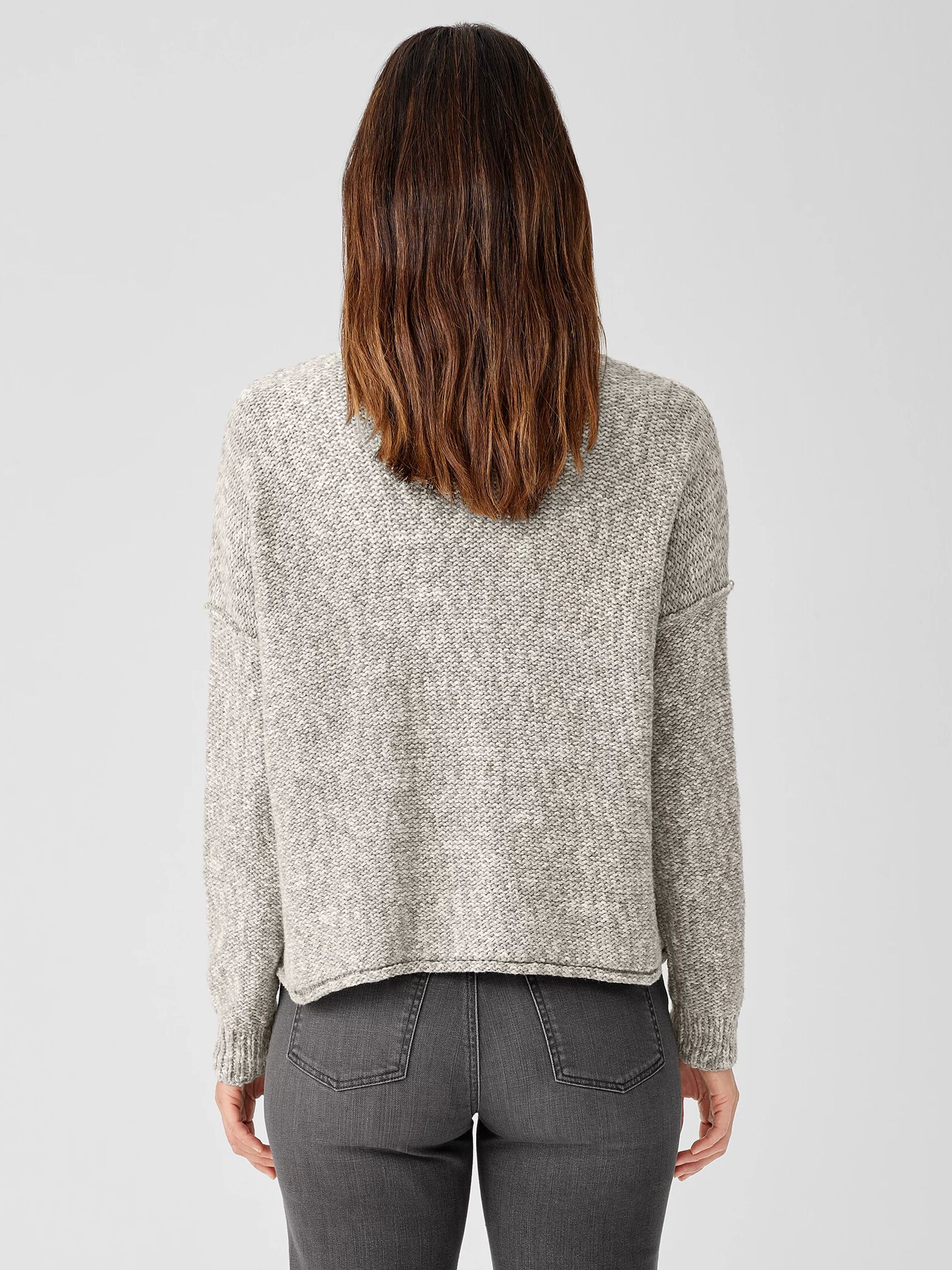 Peruvian Organic Cotton Crimp Crew Neck Top