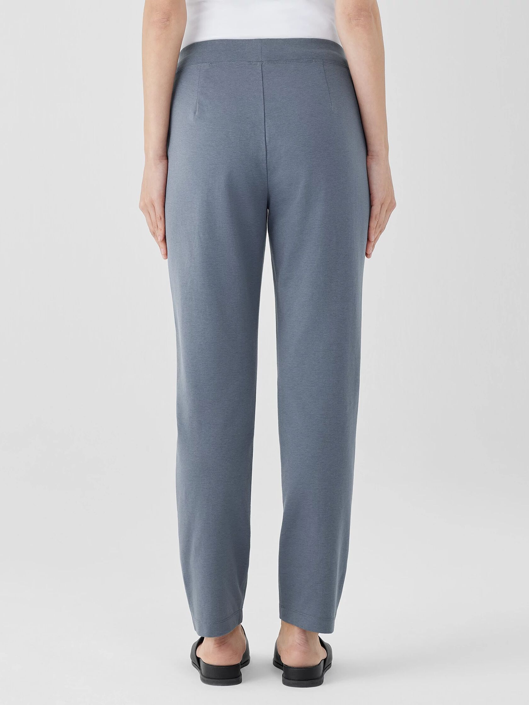 Cotton Blend Ponte Slim Pant