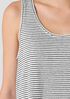 Striped Organic Linen Jersey Scoop Neck Tank