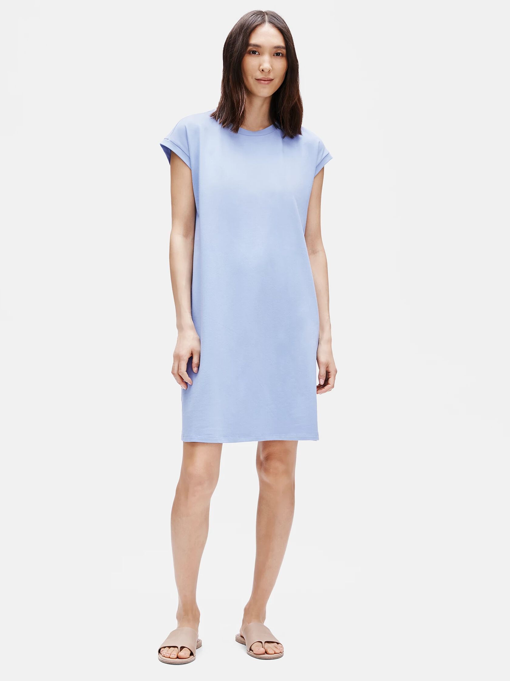 Traceable Organic Cotton Stretch Crew Neck Dress