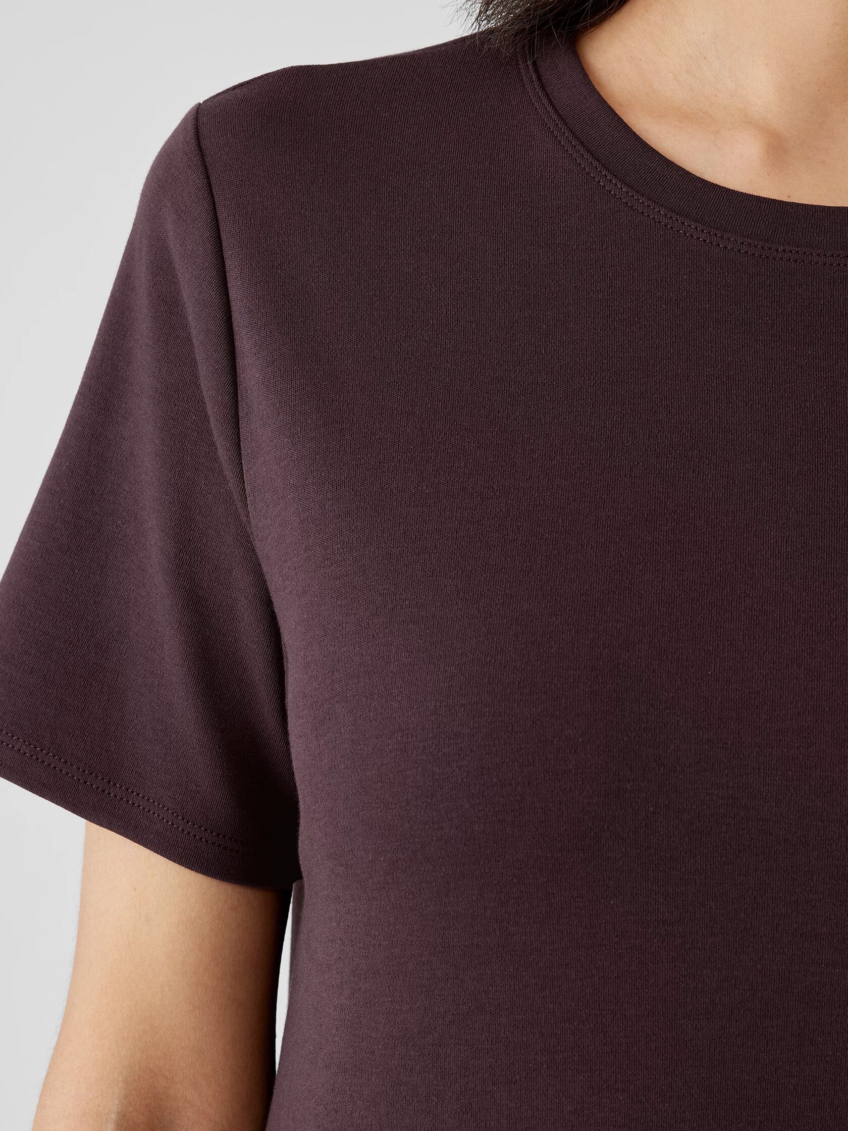 Organic Cotton Interlock Crew Neck Dress