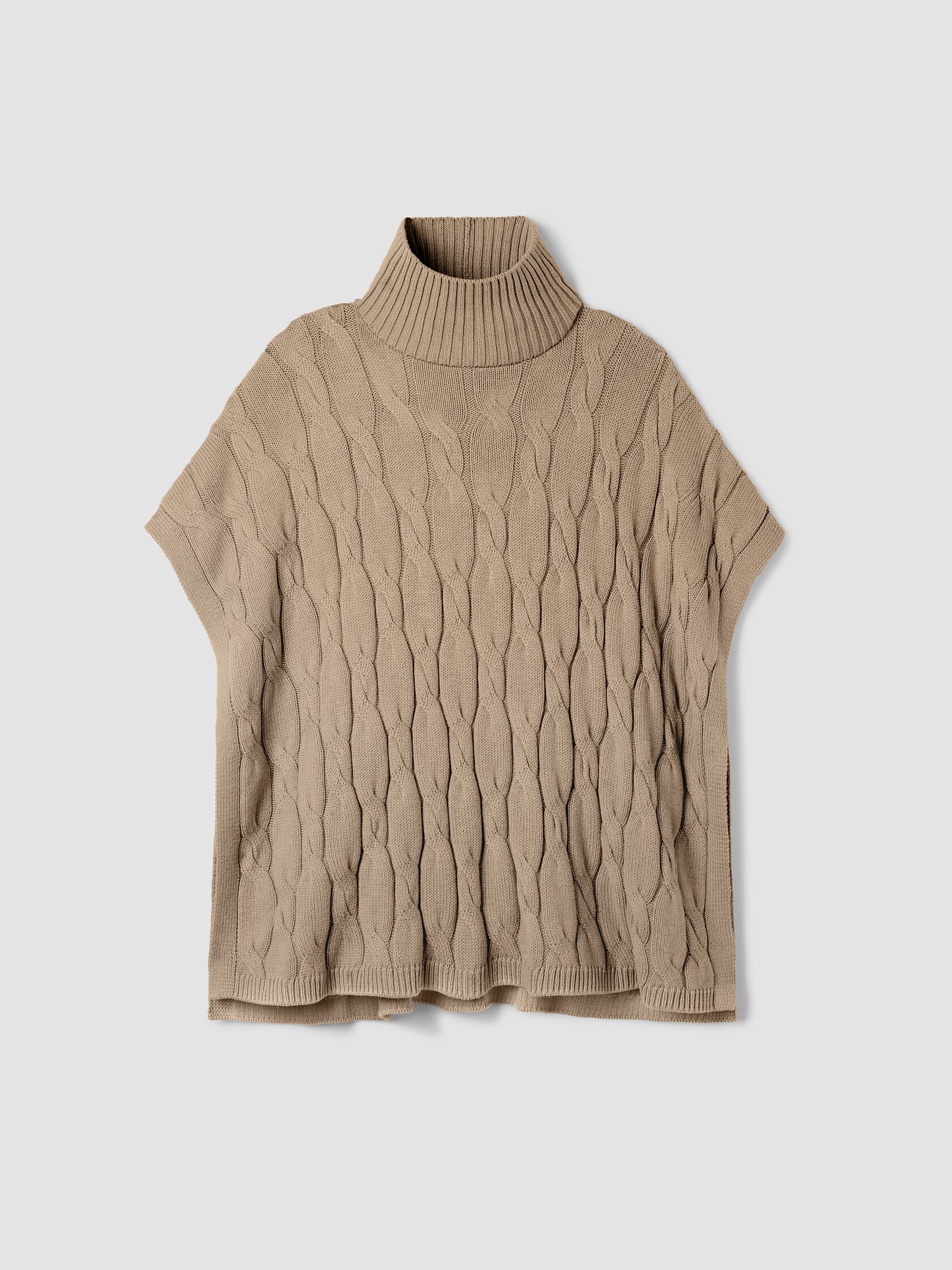 Peruvian Organic Cotton Alpaca Poncho