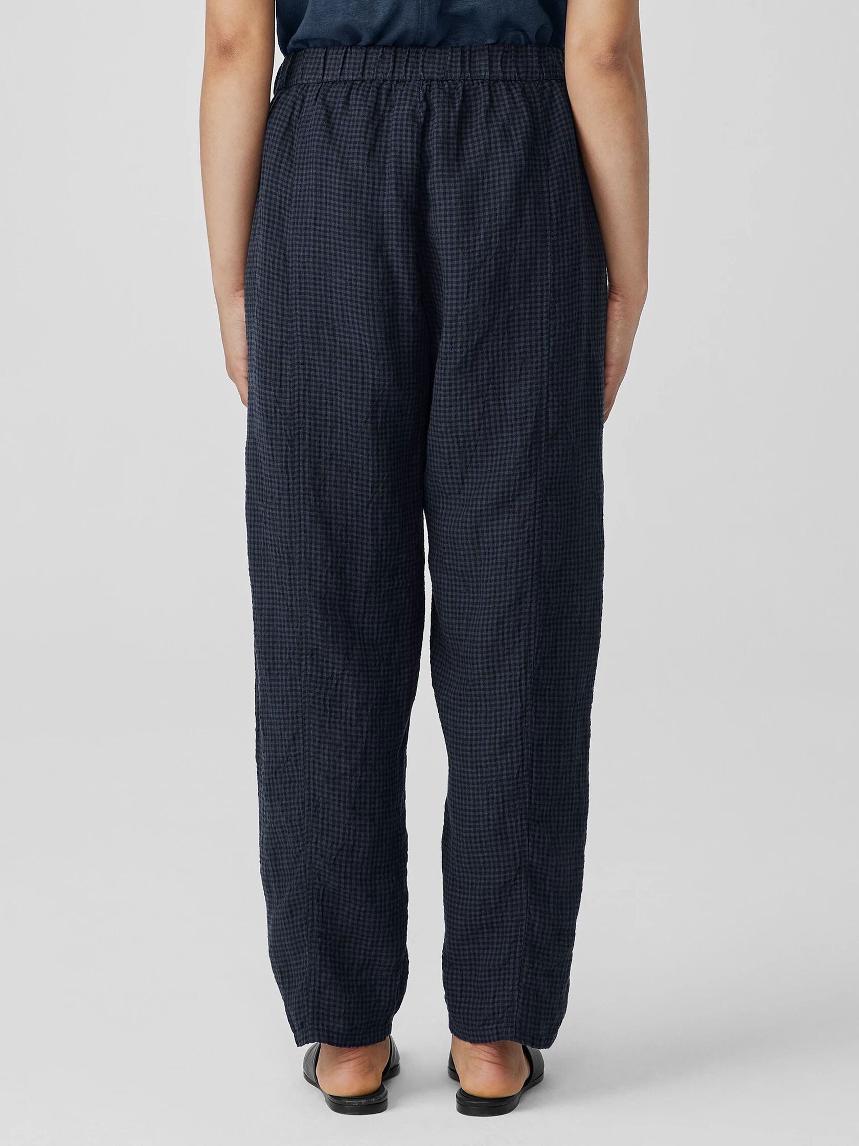 Puckered Organic Linen&nbsp;Lantern Pant