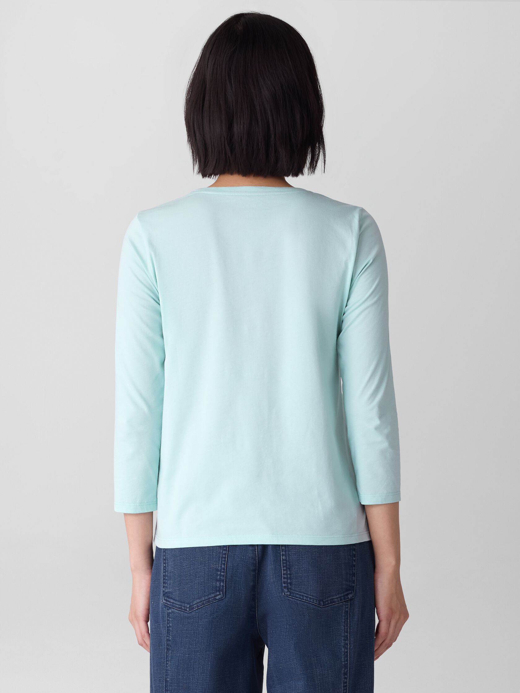 Organic Pima Cotton Jersey 3/4-Sleeve Tee