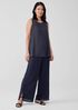 Woven Pliss&eacute; Wide-Leg Pant