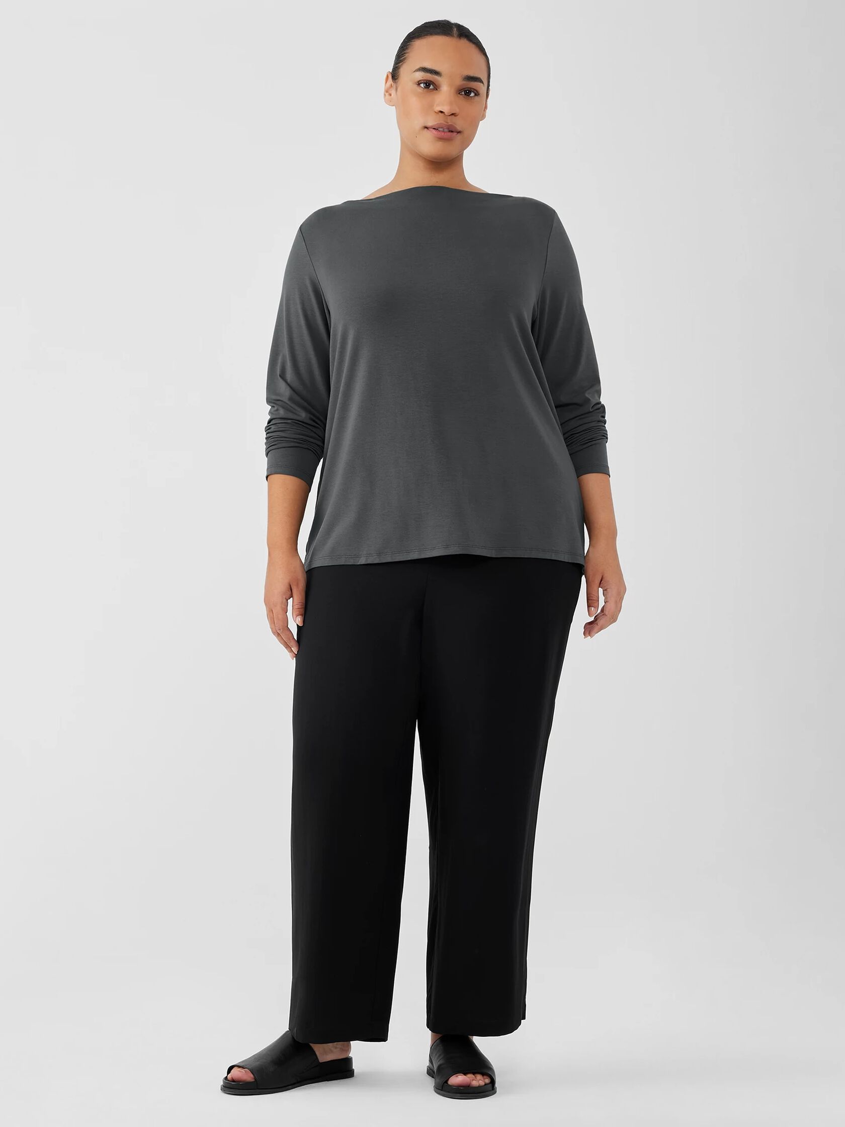 Fine Jersey Cowl Neck Top