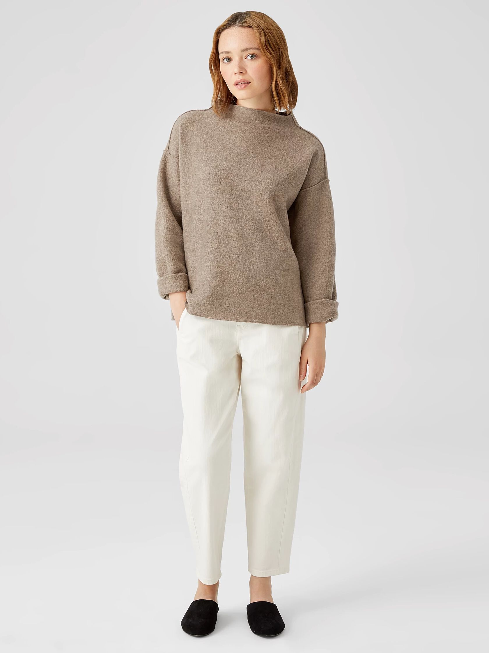 Lightweight Boiled Wool Box-Top in Responsible Wool