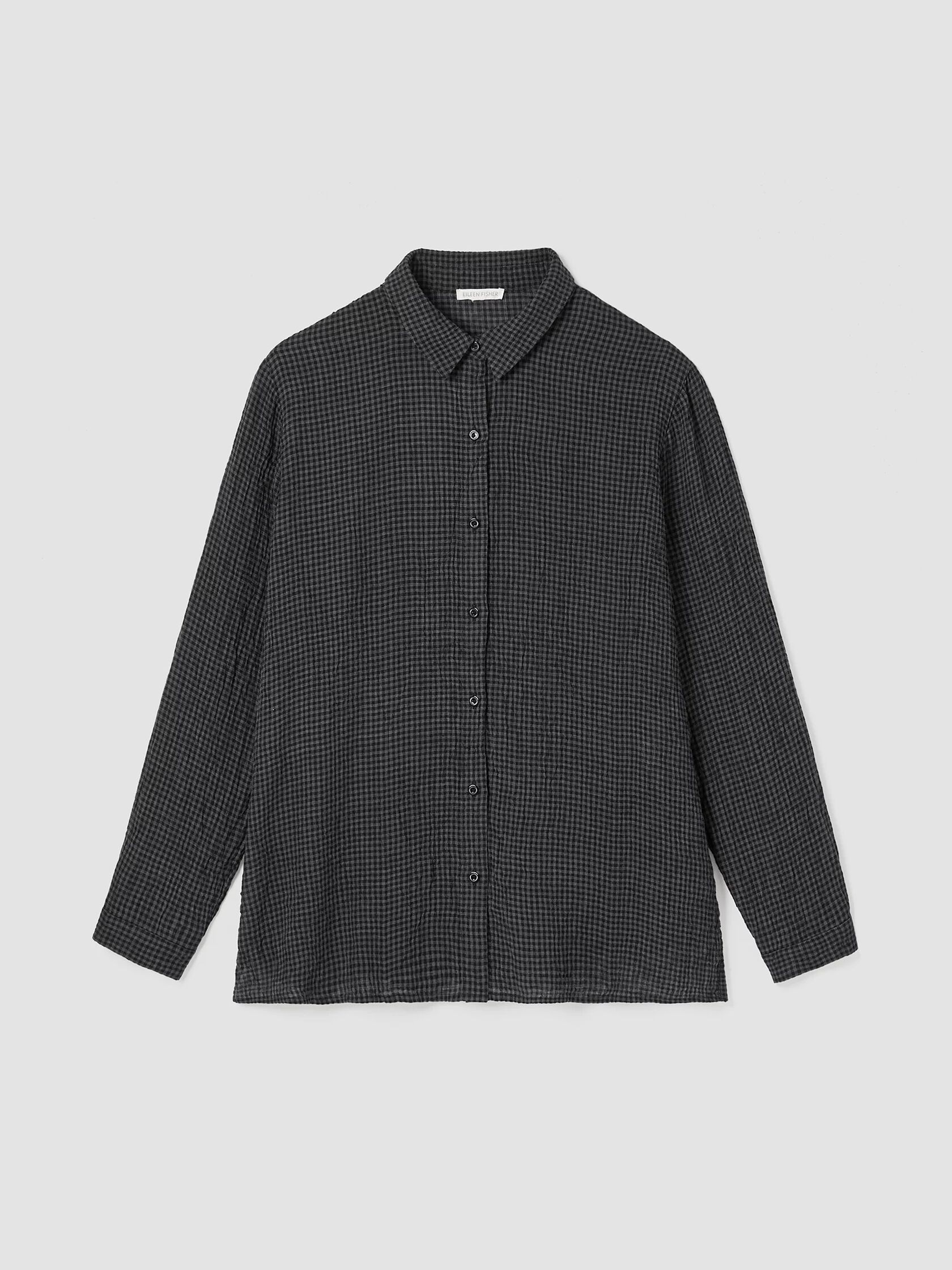 Puckered Organic Linen Classic Collar Shirt