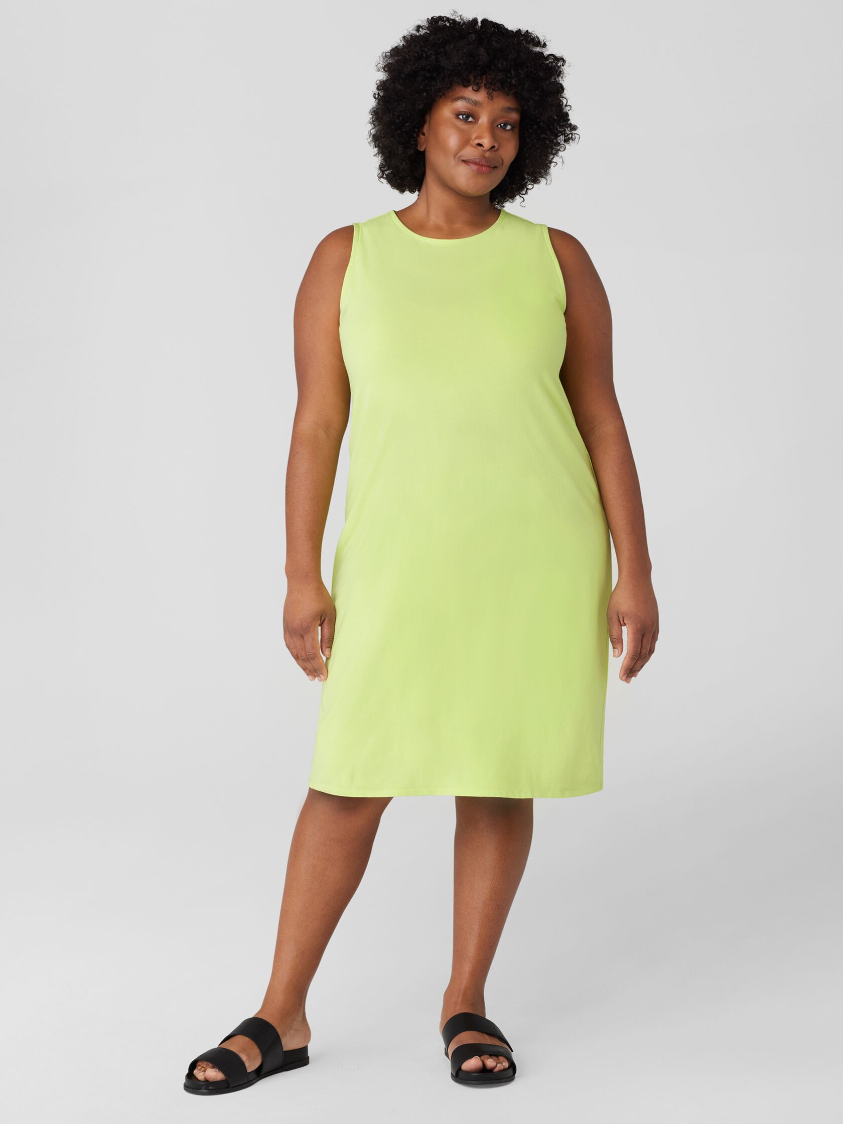 Pima Cotton Stretch Jersey Tank Dress