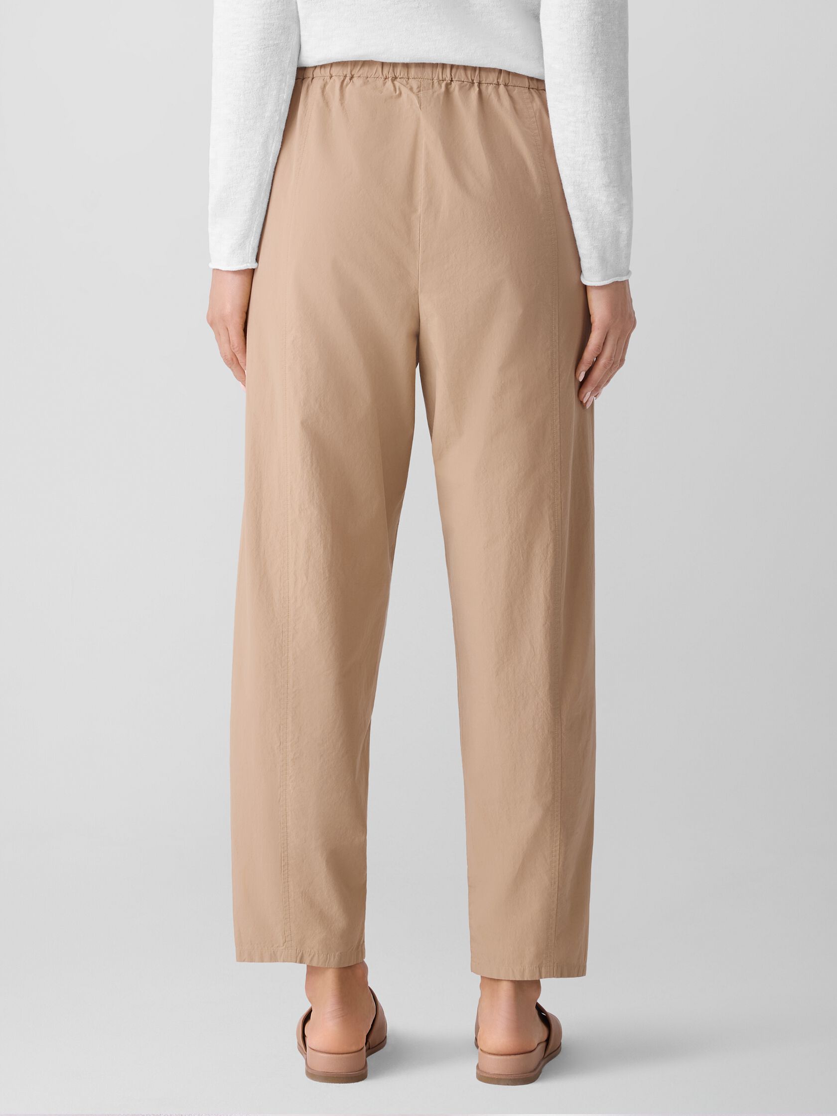 Washed Organic Cotton Poplin Lantern Pant