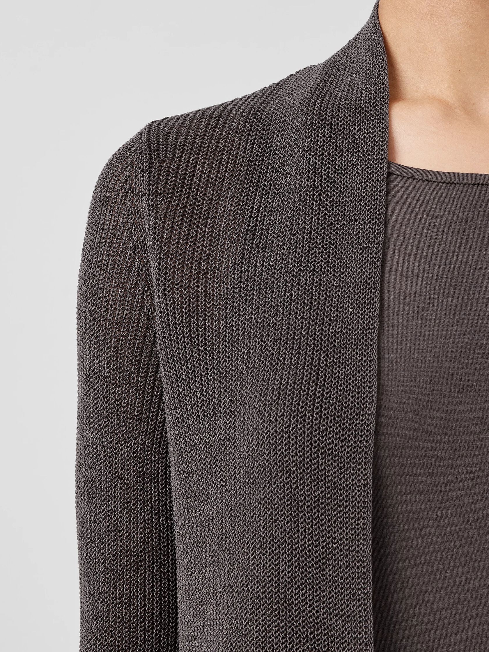 Organic Cotton Silk Cord Long Cardigan