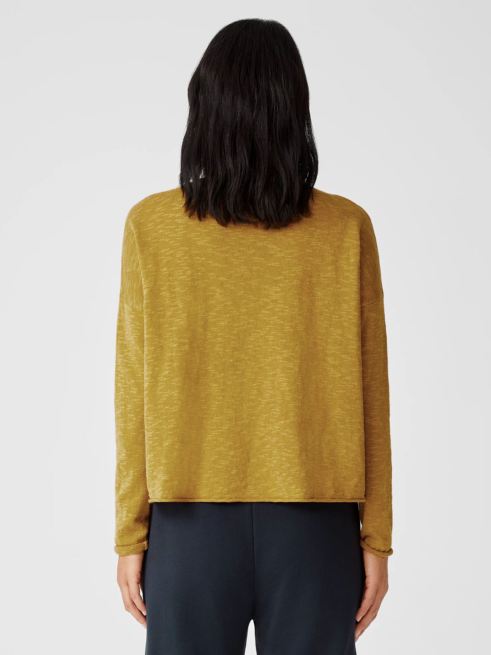 Organic Cotton Linen Slub Box-Top