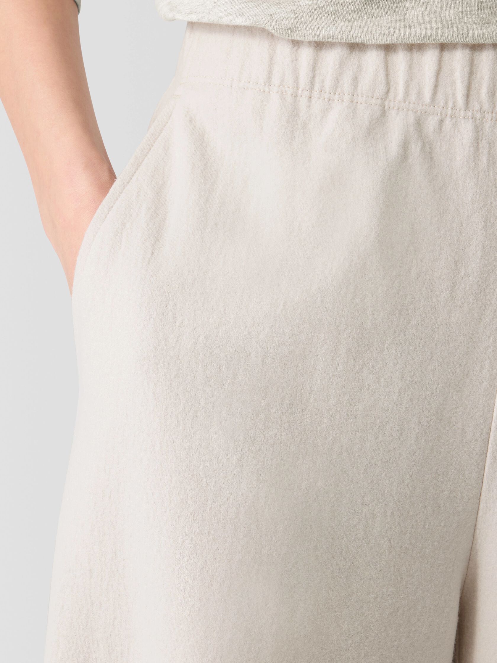 Felted Wool Jersey Wide-Leg Pant in Regenerative Wool