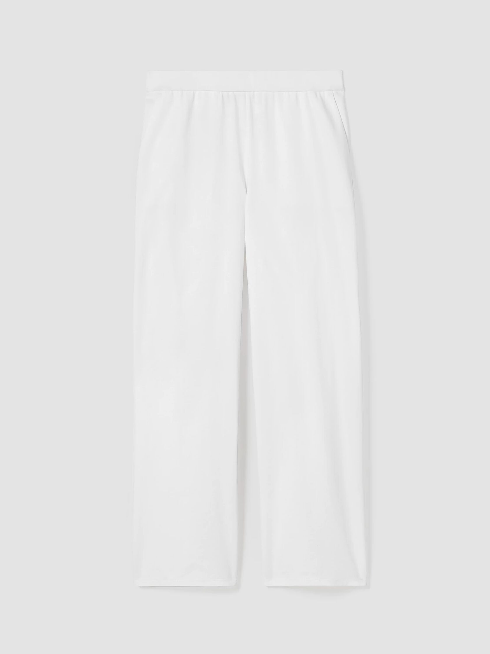 Cotton Blend Ponte Wide-Leg Pant
