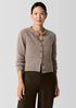 Mohair Plush M&eacute;lange Crew Neck Cardigan