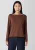 Fine Stretch Jersey Knit Bateau Neck Top