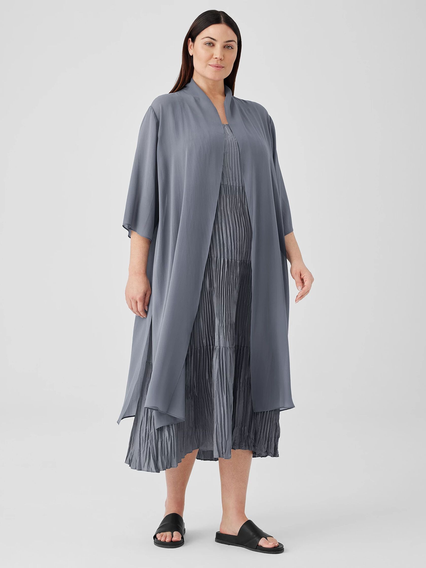 Organic Linen Cotton Airy Tuck Cropped Cardigan