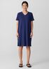 Organic Cotton Slubby Jersey V-Neck Dress