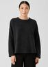 Boucle Wool Knit Crew Neck Box-Top