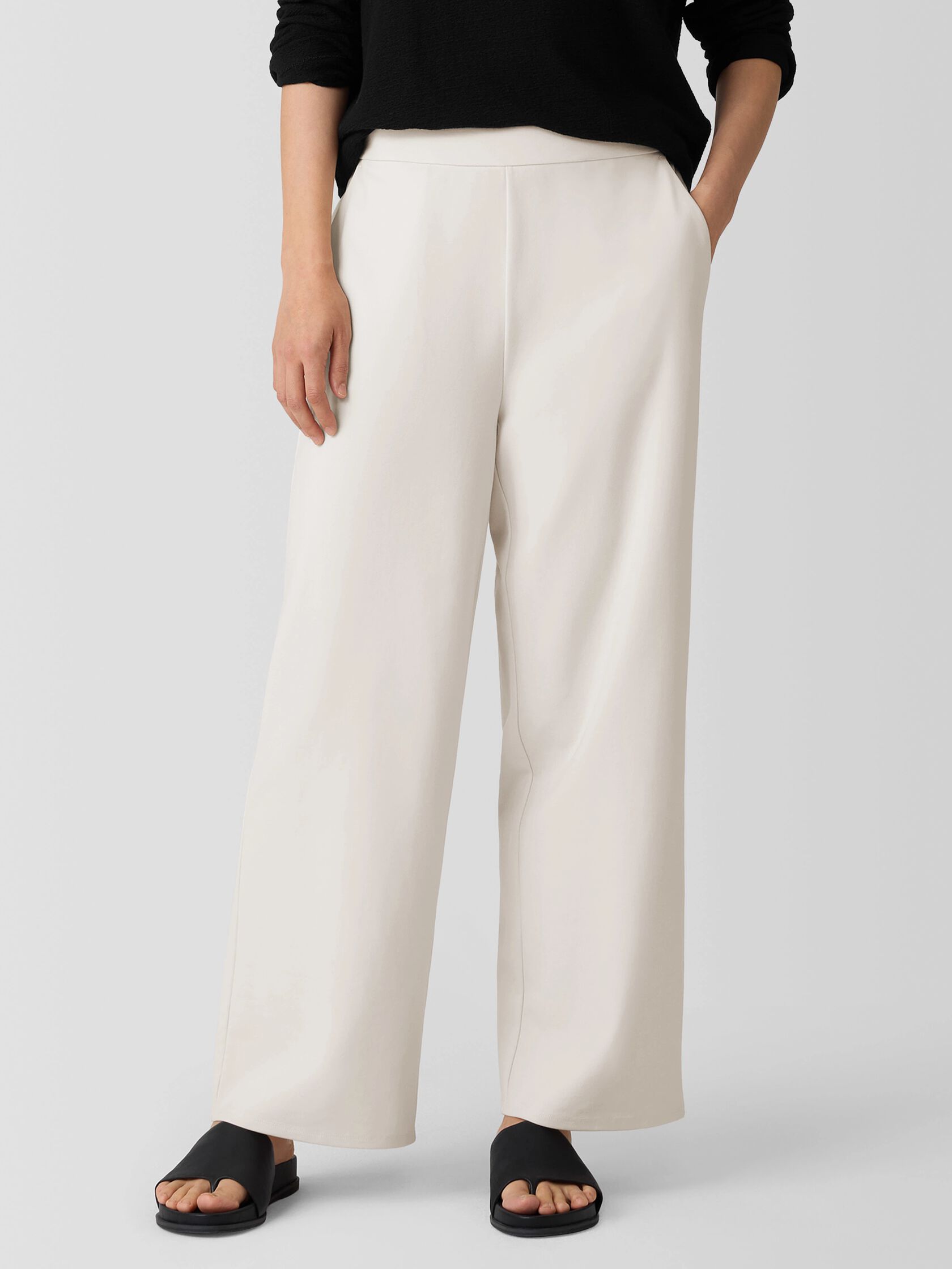 Washable Flex Ponte&nbsp;Wide-Leg Pant