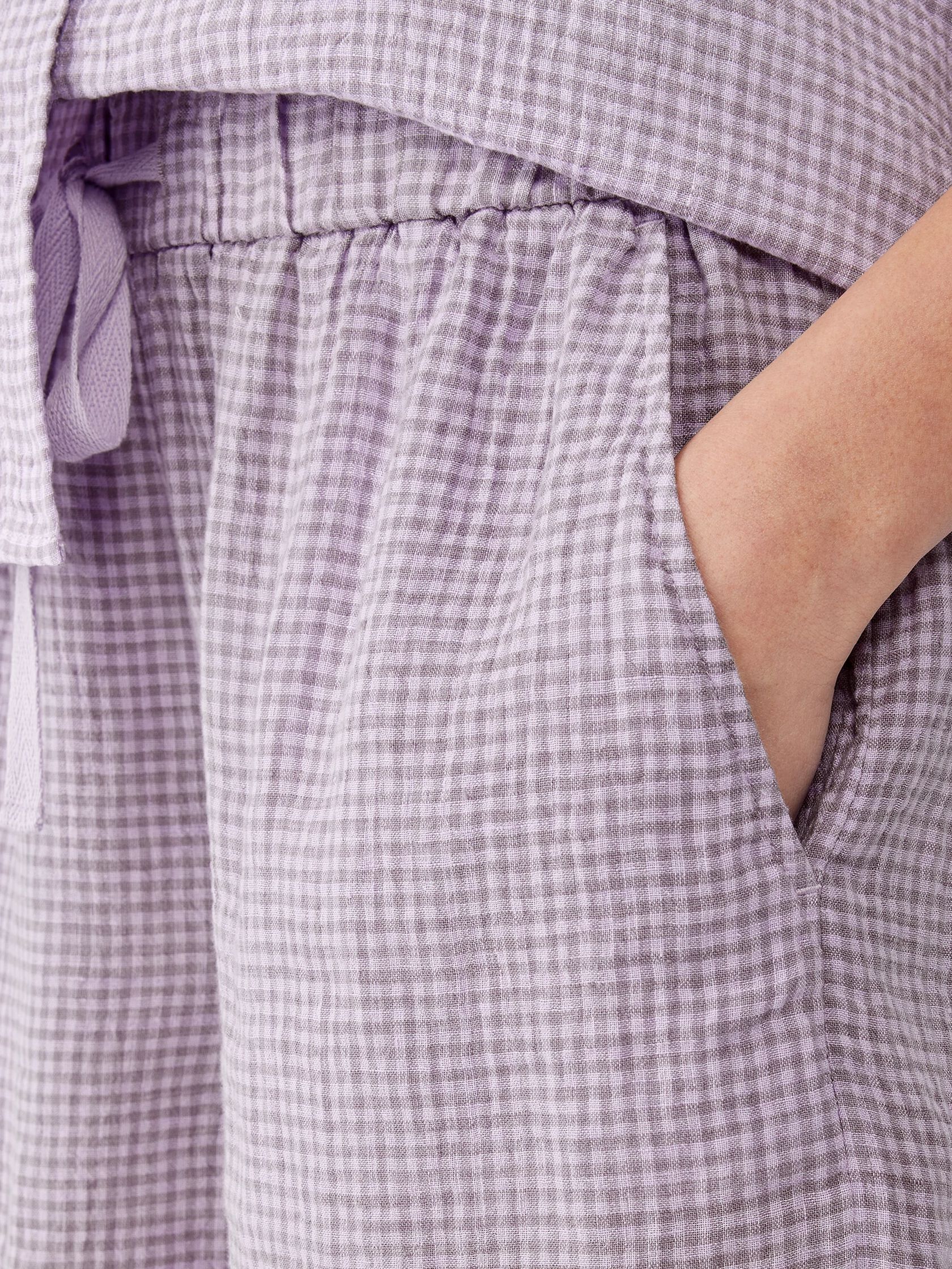 Puckered Organic Linen Shorts