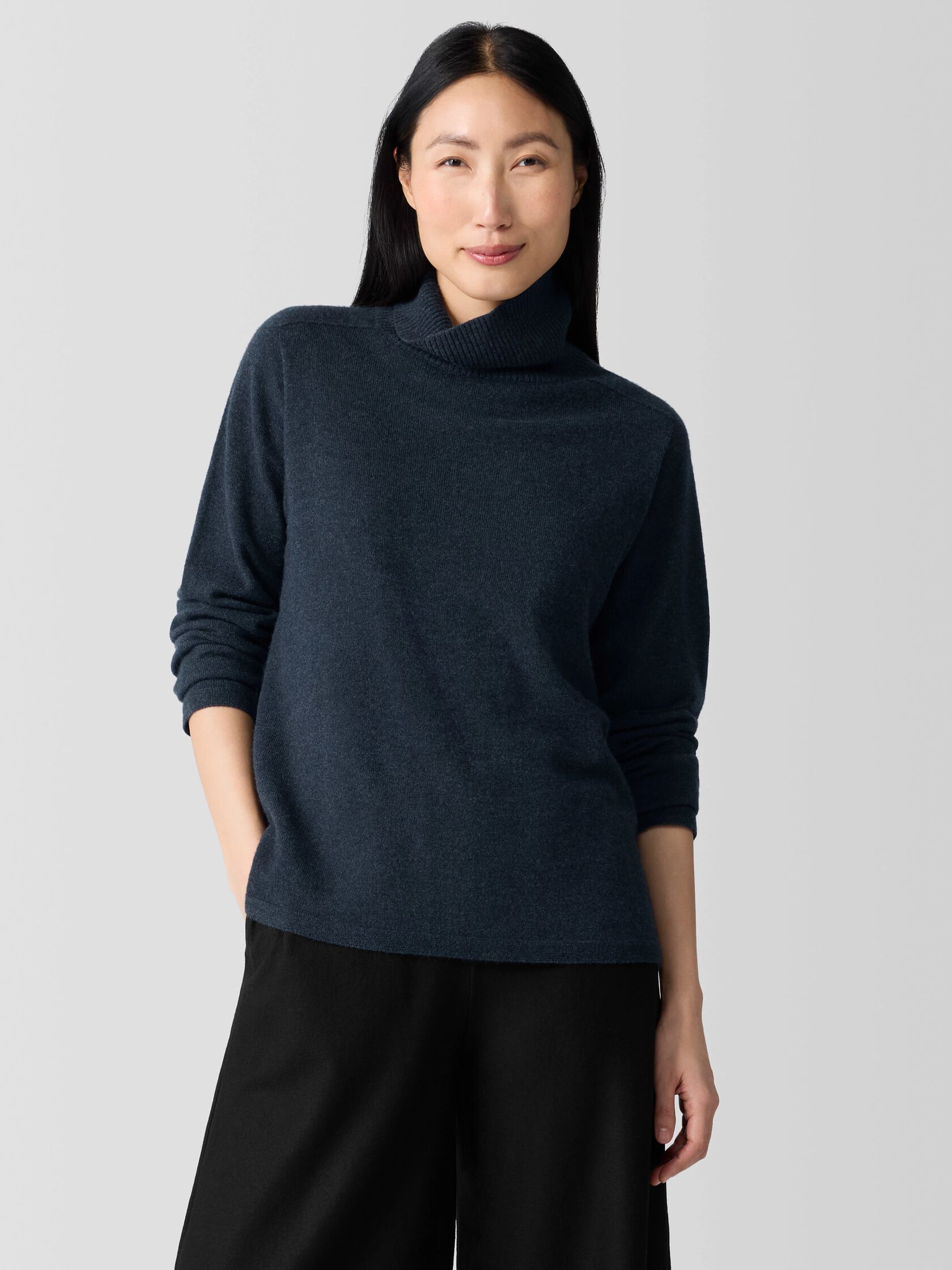 Italian Cashmere Turtleneck Top