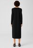 Stretch Jersey Knit Jewel Neck Dress