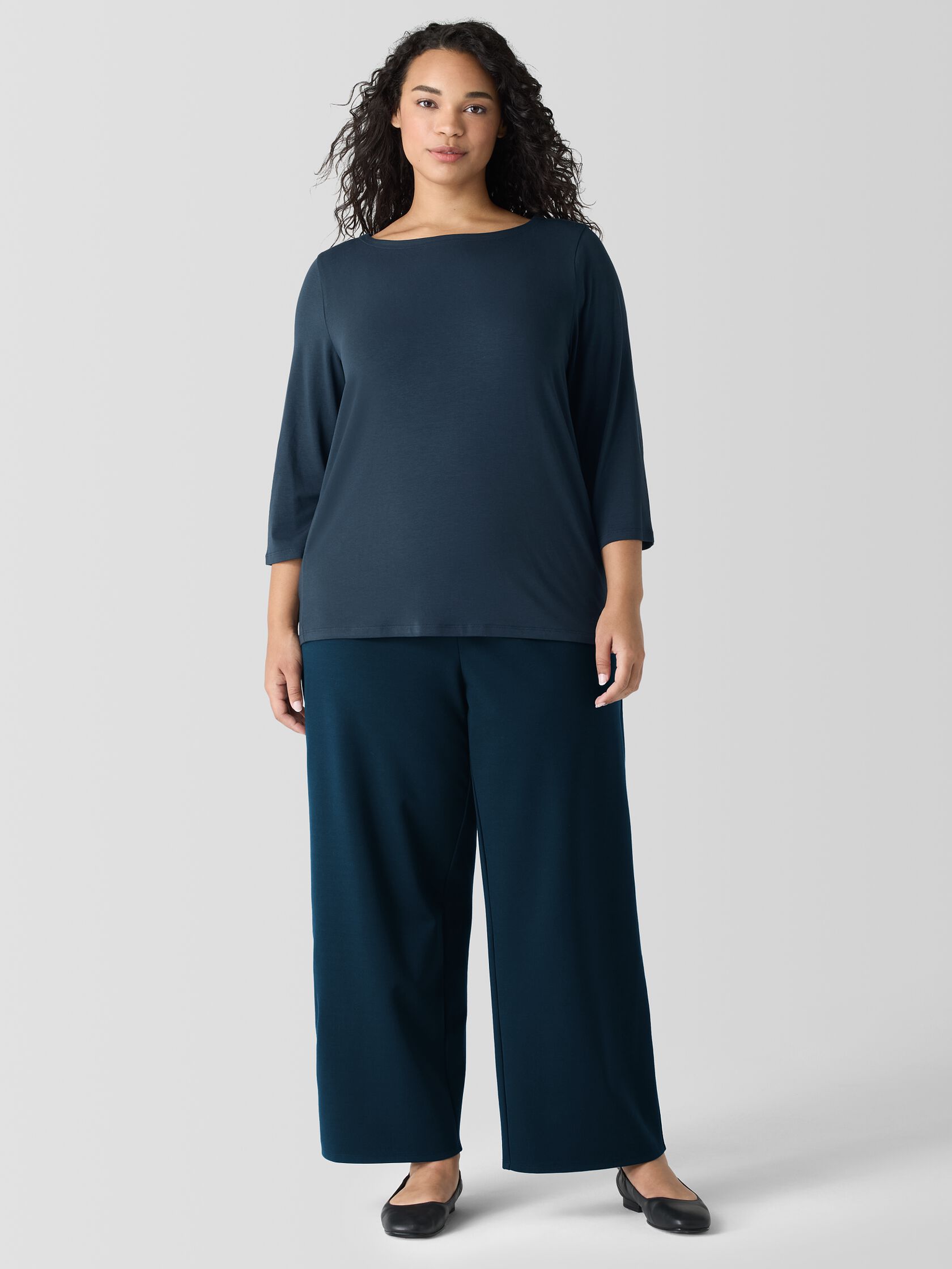 Fine Jersey Bateau Neck Top