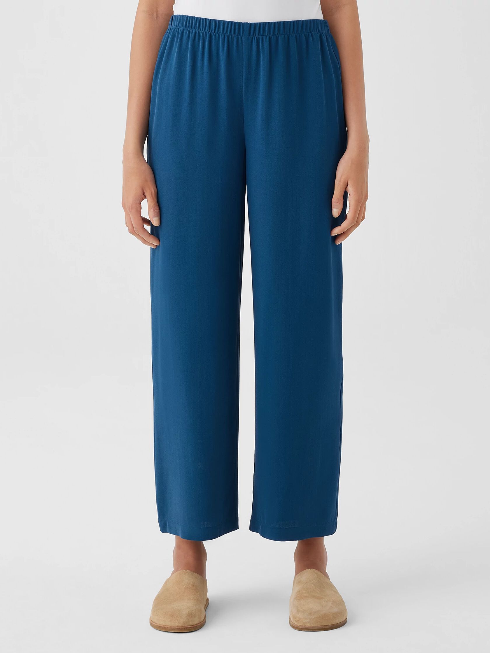 Silk Georgette Crepe Straight Pant