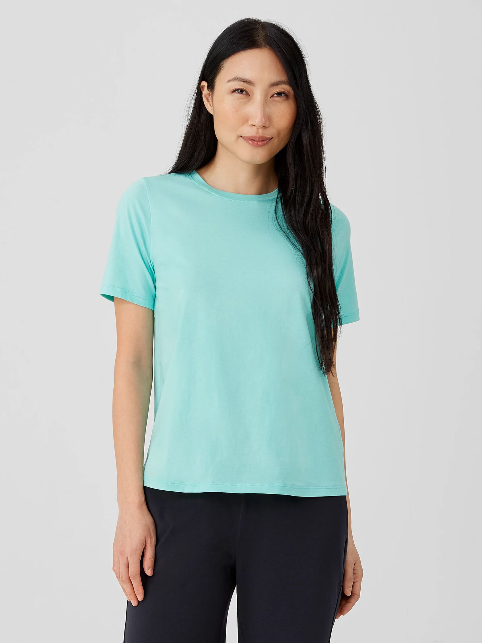 Organic Pima Cotton Jersey Round Neck Tee