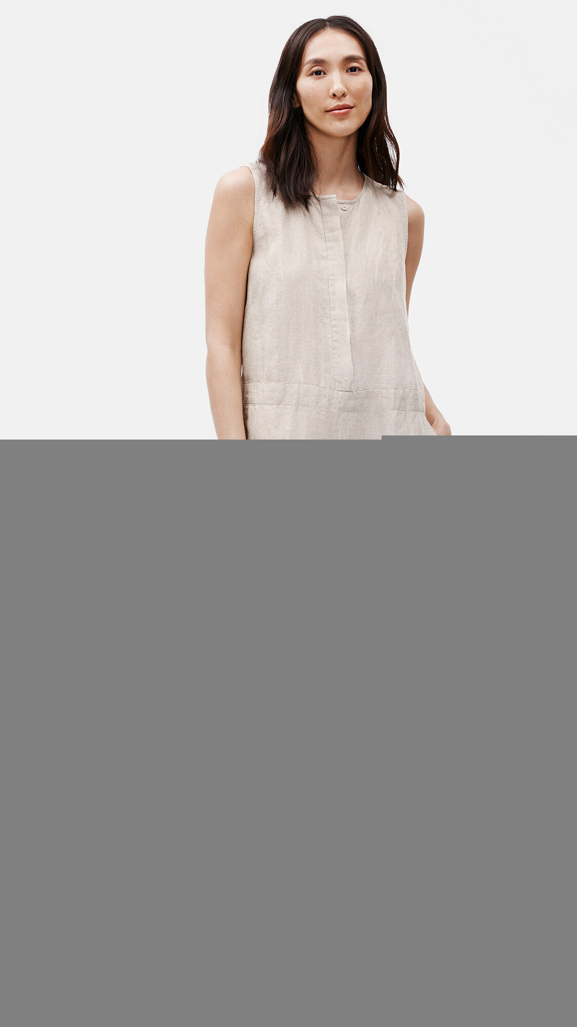 Organic Linen Round Neck Jumpsuit