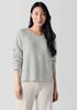 Cotton and Recycled Cashmere Thermal Crew Neck Top