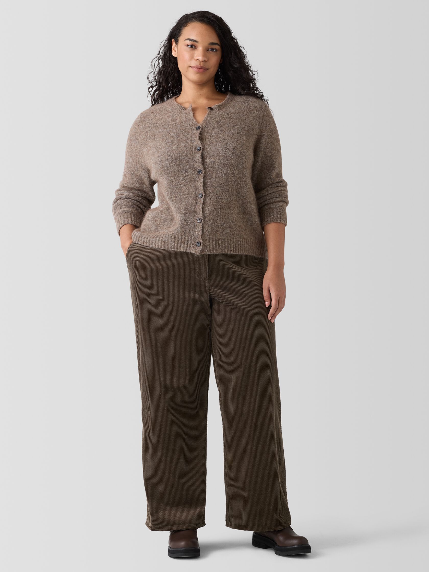 Organic Cotton Corduroy Wide-Leg Pant