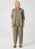 Washed Organic Linen Delave Lantern Pant