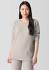 Cashmere Silk Bliss Crew Neck Long Top