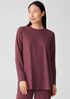 Washable Stretch Rib Crew Neck Top