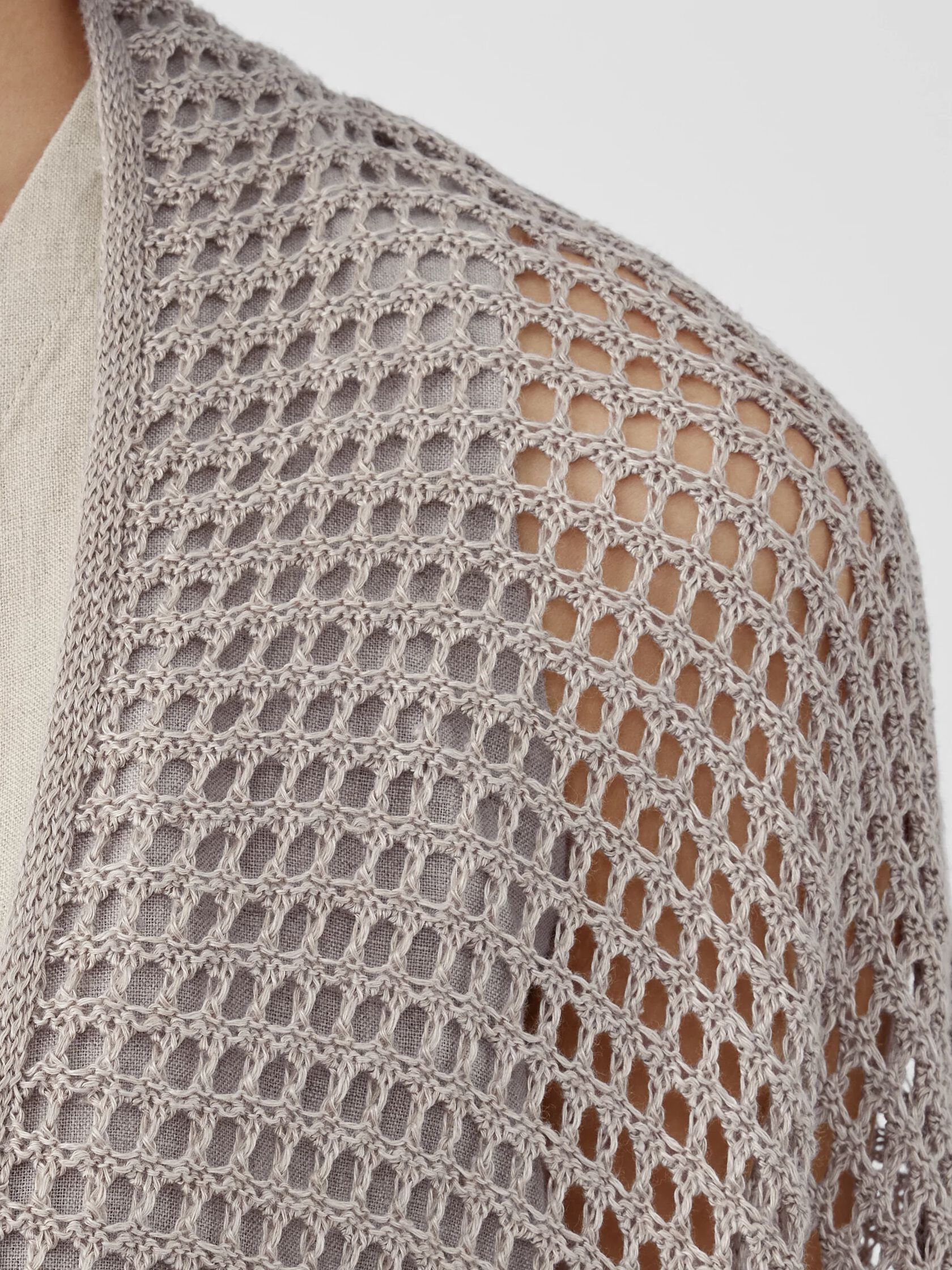 Organic Linen D&eacute;lav&eacute; Long Cardigan