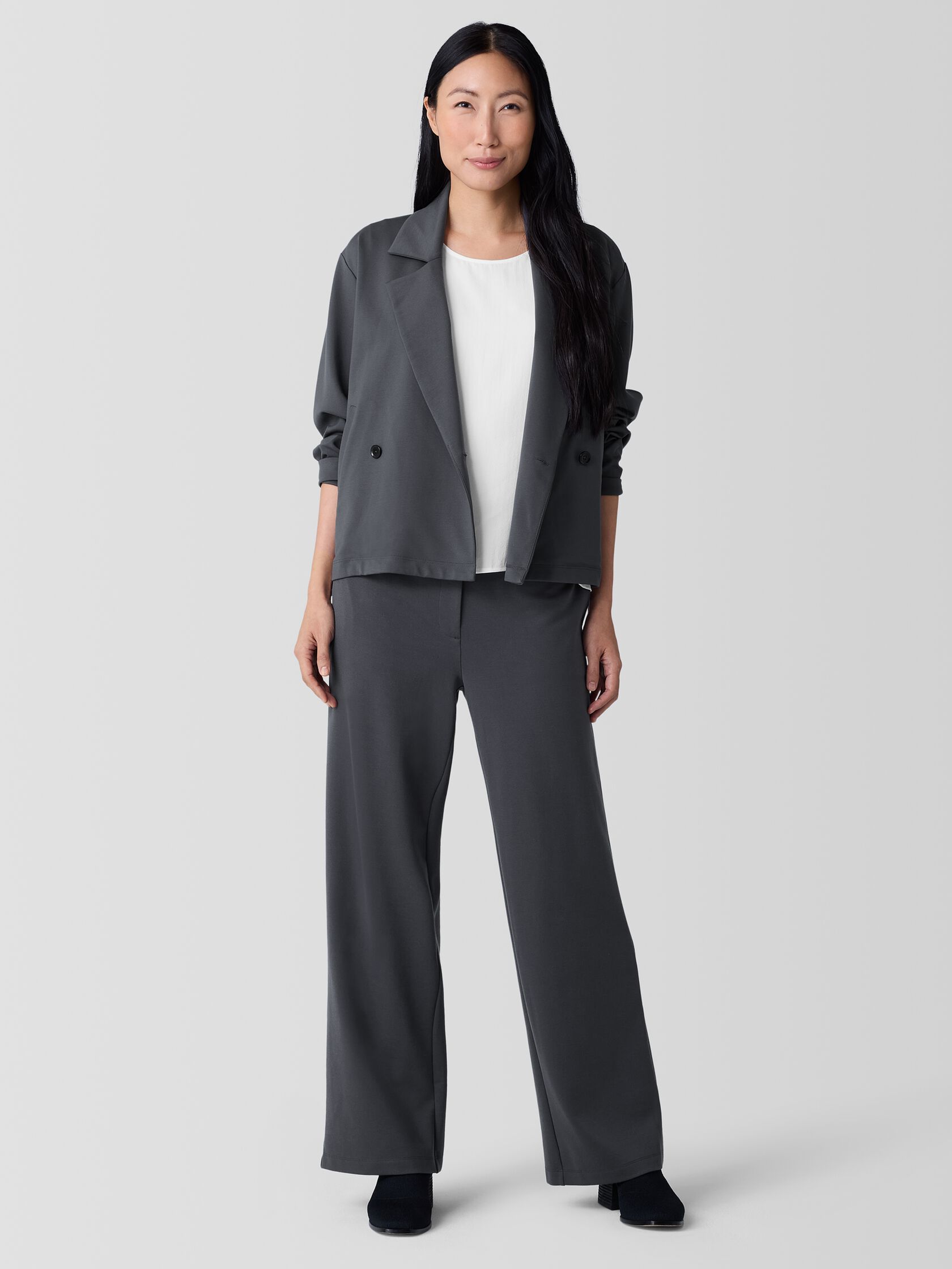 Washable Flex Ponte&nbsp;Wide Trouser Pant