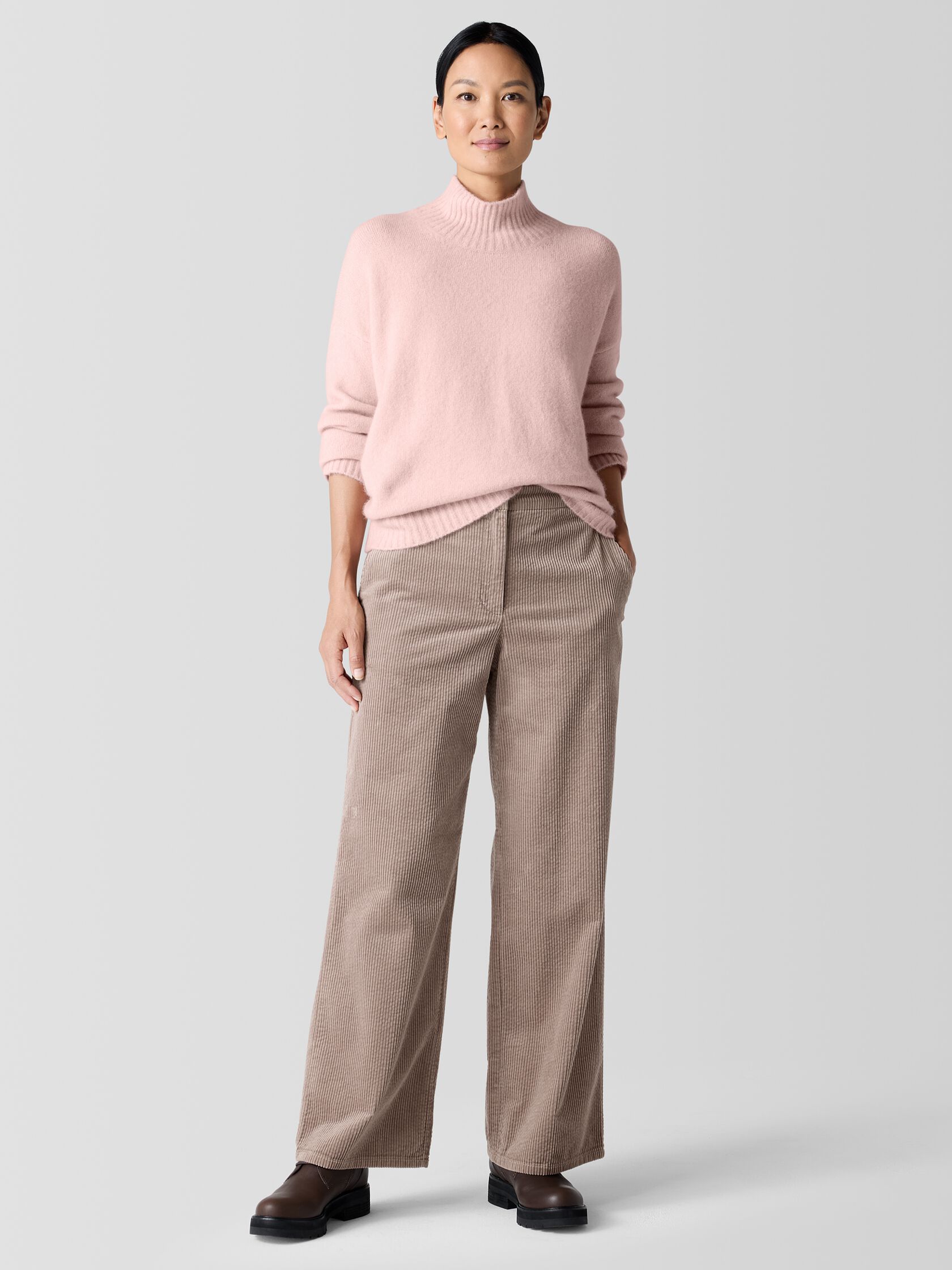 Organic Cotton Corduroy Wide-Leg Pant