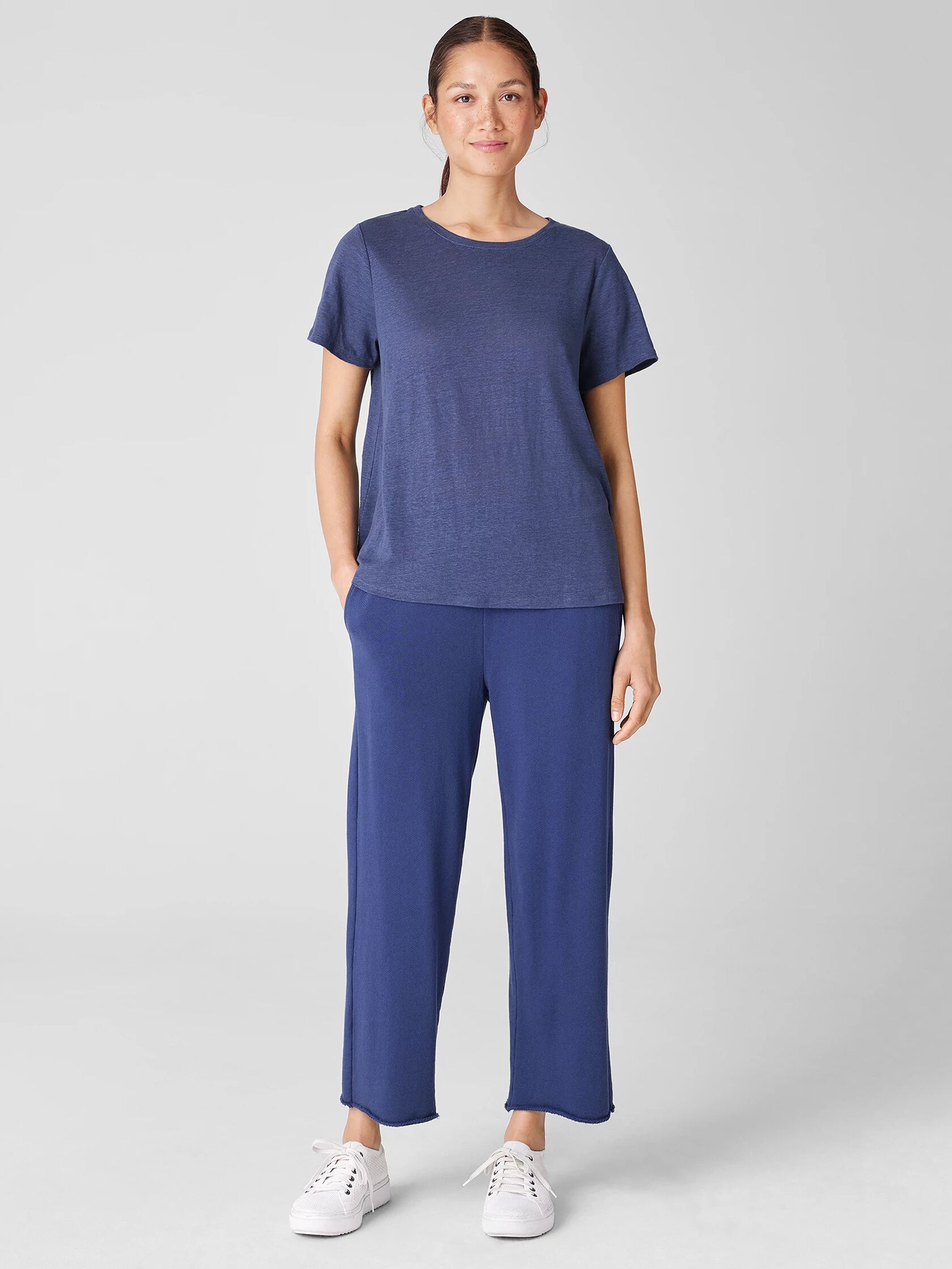 Organic Linen Jersey Crew Neck Tee